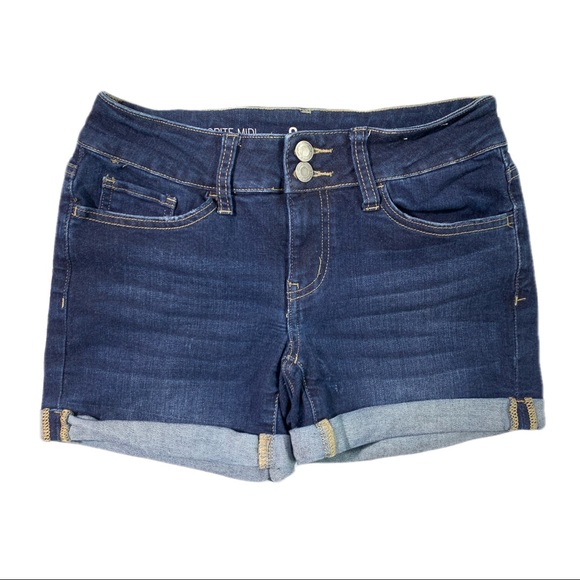 SO Pants - SO Clothing Juniors Denim Jean Dark Blue Shorts Women’s Size 3 26 Mid Rise Fit